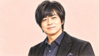 声優・遊佐浩二を色鉛筆風に描いたイラスト